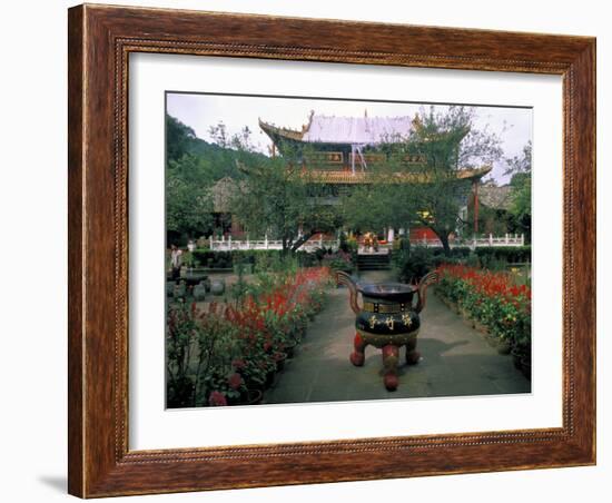 Temple Beauty of Bamboo Village, Kunming, China-Bill Bachmann-Framed Photographic Print