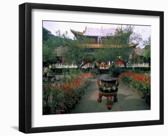 Temple Beauty of Bamboo Village, Kunming, China-Bill Bachmann-Framed Photographic Print