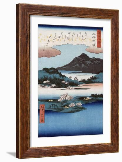 Temple Bell at Mii, Japanese Wood-Cut Print-Lantern Press-Framed Art Print