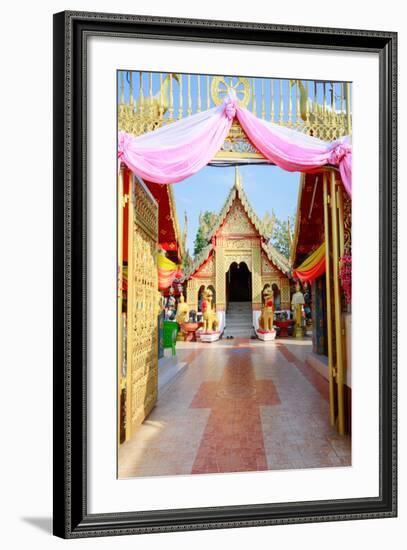 Temple Bot at Doi Kham (Wat Phra That Doi Kham) (Temple of the Golden Mountain), Chiang Mai-Alex Robinson-Framed Photographic Print