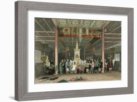 Temple Buddha Canton-Thomas Allom-Framed Art Print