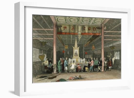 Temple Buddha Canton-Thomas Allom-Framed Art Print