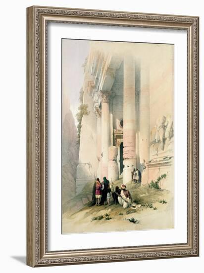 Temple Called El Khasne, Petra, 1839, Plate 94 Vol.III of The Holy Land-David Roberts-Framed Giclee Print
