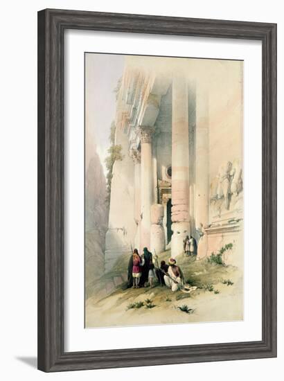 Temple Called El Khasne, Petra, 1839, Plate 94 Vol.III of The Holy Land-David Roberts-Framed Giclee Print