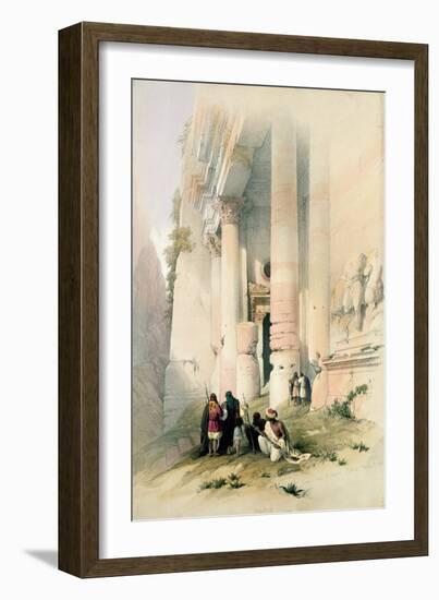 Temple Called El Khasne, Petra, 1839, Plate 94 Vol.III of The Holy Land-David Roberts-Framed Giclee Print