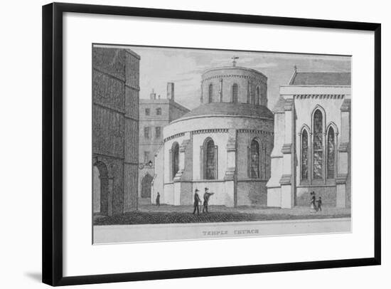 Temple Church, City of London, 1800-null-Framed Giclee Print