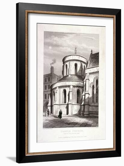 Temple Church, London, 1837-John Le Keux-Framed Giclee Print