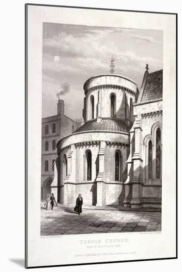 Temple Church, London, 1837-John Le Keux-Mounted Giclee Print