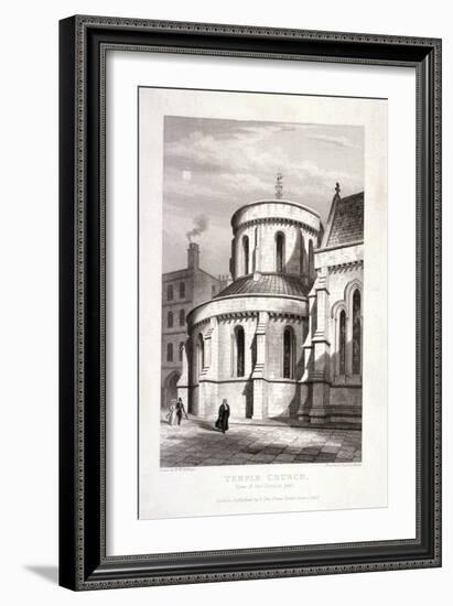 Temple Church, London, 1837-John Le Keux-Framed Giclee Print