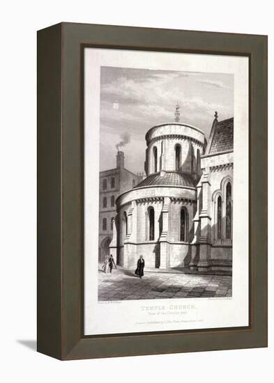 Temple Church, London, 1837-John Le Keux-Framed Premier Image Canvas