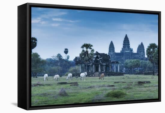 Temple Complex of Angkor Wat, Angkor, UNESCO World Heritage Site, Siem Reap, Cambodia, Indochina-Andrew Stewart-Framed Premier Image Canvas