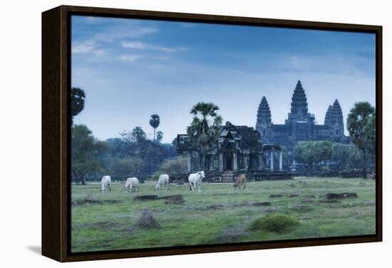 Temple Complex of Angkor Wat, Angkor, UNESCO World Heritage Site, Siem Reap, Cambodia, Indochina-Andrew Stewart-Framed Premier Image Canvas