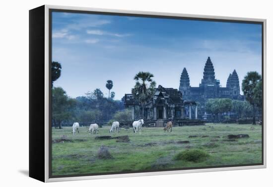 Temple Complex of Angkor Wat, Angkor, UNESCO World Heritage Site, Siem Reap, Cambodia, Indochina-Andrew Stewart-Framed Premier Image Canvas