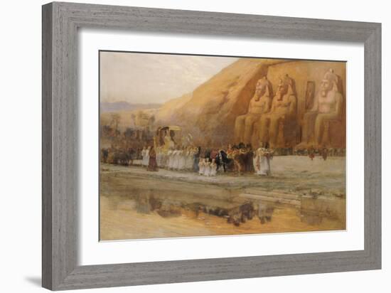 Temple d'Abou Simbel, la Fete Du Pharoan-Frederick Arthur Bridgman-Framed Giclee Print