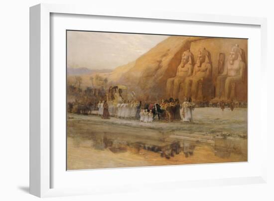 Temple d'Abou Simbel, la Fete Du Pharoan-Frederick Arthur Bridgman-Framed Giclee Print