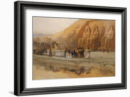 Temple d'Abou Simbel, la Fete Du Pharoan-Frederick Arthur Bridgman-Framed Giclee Print