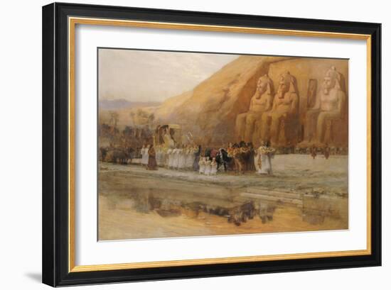 Temple d'Abou Simbel, la Fete Du Pharoan-Frederick Arthur Bridgman-Framed Giclee Print