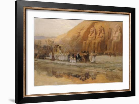 Temple d'Abou Simbel, la Fete Du Pharoan-Frederick Arthur Bridgman-Framed Giclee Print