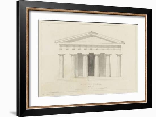 Temple de Paestum : Elévation e la façade restaurée. Côté de l'est-Eugène Viollet-le-Duc-Framed Giclee Print