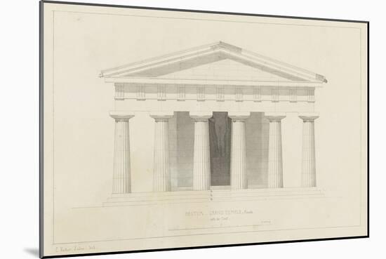 Temple de Paestum : Elévation e la façade restaurée. Côté de l'est-Eugène Viollet-le-Duc-Mounted Giclee Print