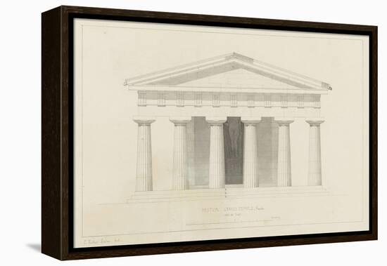 Temple de Paestum : Elévation e la façade restaurée. Côté de l'est-Eugène Viollet-le-Duc-Framed Premier Image Canvas