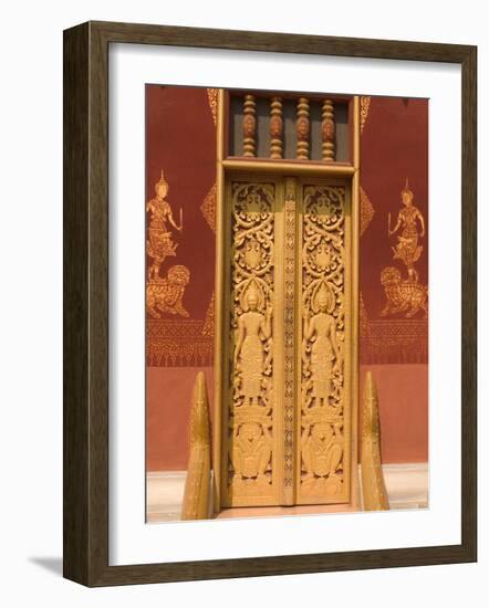 Temple Door, Laos-Gavriel Jecan-Framed Photographic Print