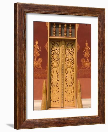 Temple Door, Laos-Gavriel Jecan-Framed Photographic Print