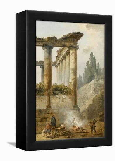 Temple en ruines-Hubert Robert-Framed Premier Image Canvas