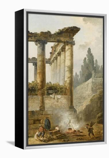 Temple en ruines-Hubert Robert-Framed Premier Image Canvas