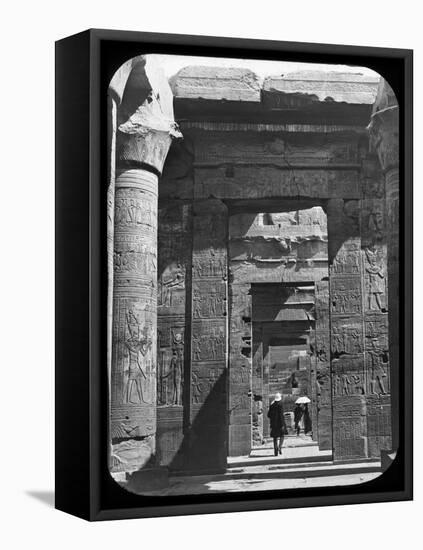 Temple Entrance, Kom Ombo, Egypt, C1890-Newton & Co-Framed Premier Image Canvas