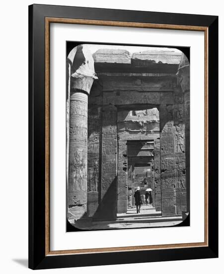 Temple Entrance, Kom Ombo, Egypt, C1890-Newton & Co-Framed Photographic Print