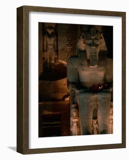 Temple Facade Details, Colossal Figures of Ramses II, New Kingdom, Abu Simbel, Egypt-Kenneth Garrett-Framed Photographic Print