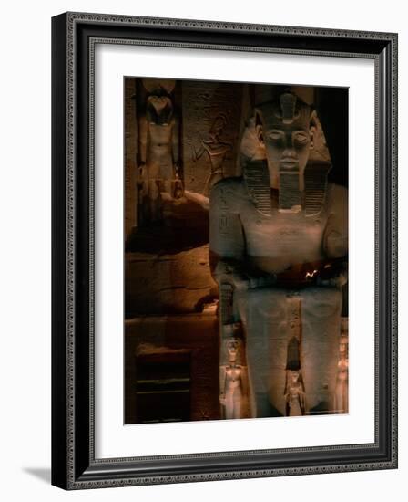 Temple Facade Details, Colossal Figures of Ramses II, New Kingdom, Abu Simbel, Egypt-Kenneth Garrett-Framed Photographic Print