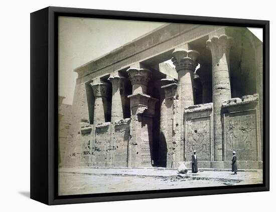 Temple Facade, Edfu, Egypt, 19th Century-Langaki-Framed Premier Image Canvas