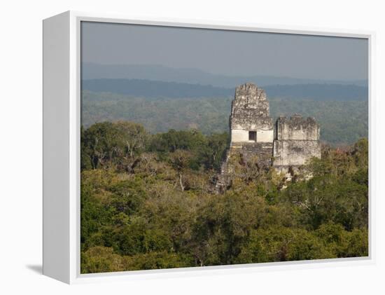 Temple I and Temple Ii, Mayan Archaeological Site, Tikal, Guatemala-Sergio Pitamitz-Framed Premier Image Canvas