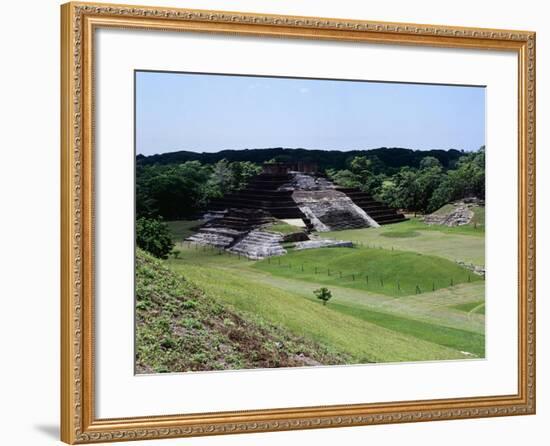 Temple I with the Pyramid Surmounted by a Temple and a View of the Northern Area, Camalcalcoo-null-Framed Giclee Print