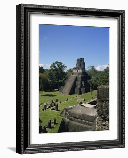 Temple II, Great Plaza, Tikal, UNESCO World Heritage Site, Guatemala, Central America-Traverso Doug-Framed Photographic Print