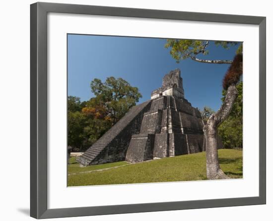 Temple Ii, Mayan Archaeological Site, Tikal, Guatemala-Sergio Pitamitz-Framed Photographic Print