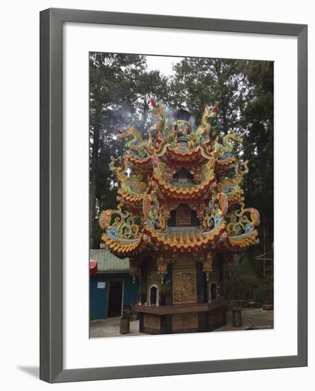 Temple in Cedar Forest, Alishan National Forest Recreation Area, Chiayi County, Taiwan-Christian Kober-Framed Photographic Print