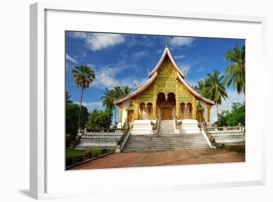 Temple in Luang Prabang Museum, Laos-lkunl-Framed Photographic Print
