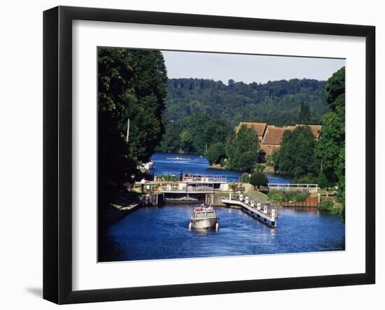 Temple Lock on the River Thames, Near Bisham, Berkshire, England, United Kingdom-David Hughes-Framed Photographic Print