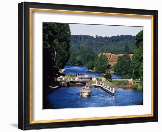 Temple Lock on the River Thames, Near Bisham, Berkshire, England, United Kingdom-David Hughes-Framed Photographic Print