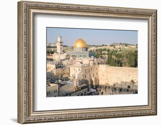 Temple Mount, Dome of the Rock, Redeemer Church and Old City in Jerusalem, Israel, Middle East-Alexandre Rotenberg-Framed Photographic Print