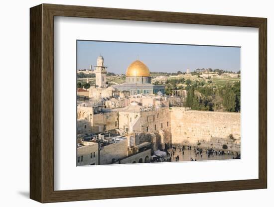 Temple Mount, Dome of the Rock, Redeemer Church and Old City in Jerusalem, Israel, Middle East-Alexandre Rotenberg-Framed Photographic Print