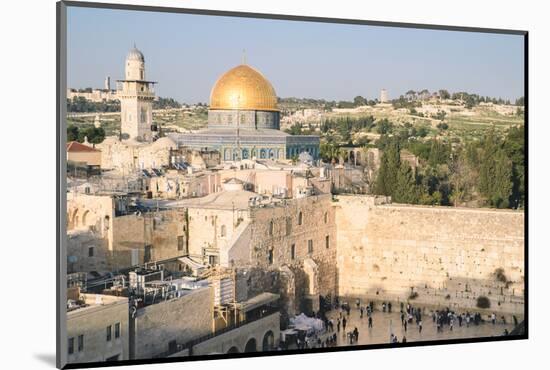 Temple Mount, Dome of the Rock, Redeemer Church and Old City in Jerusalem, Israel, Middle East-Alexandre Rotenberg-Mounted Photographic Print