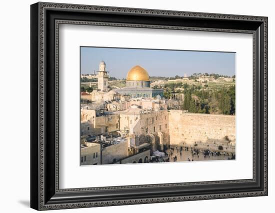 Temple Mount, Dome of the Rock, Redeemer Church and Old City in Jerusalem, Israel, Middle East-Alexandre Rotenberg-Framed Photographic Print