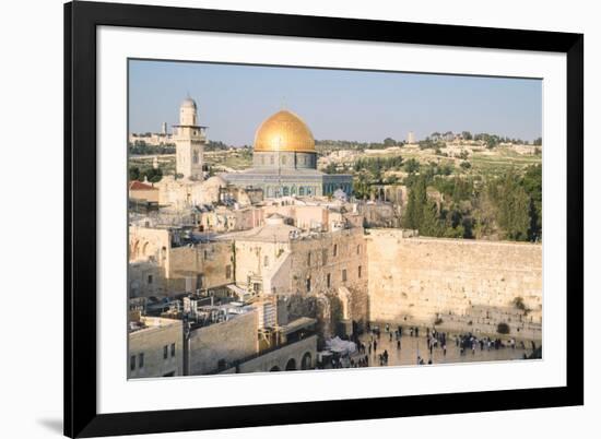 Temple Mount, Dome of the Rock, Redeemer Church and Old City in Jerusalem, Israel, Middle East-Alexandre Rotenberg-Framed Photographic Print