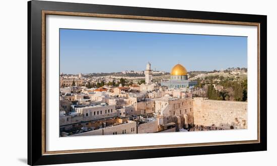 Temple Mount, Dome of the Rock, Redeemer Church and Old City, Jerusalem, Israel, Middle East-Alexandre Rotenberg-Framed Photographic Print