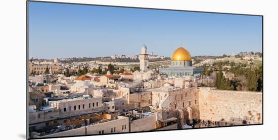 Temple Mount, Dome of the Rock, Redeemer Church and Old City, Jerusalem, Israel, Middle East-Alexandre Rotenberg-Mounted Photographic Print