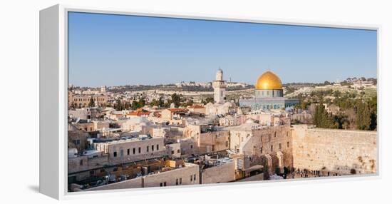 Temple Mount, Dome of the Rock, Redeemer Church and Old City, Jerusalem, Israel, Middle East-Alexandre Rotenberg-Framed Premier Image Canvas